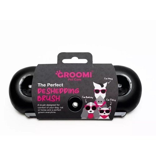 Deshedding grooming brush